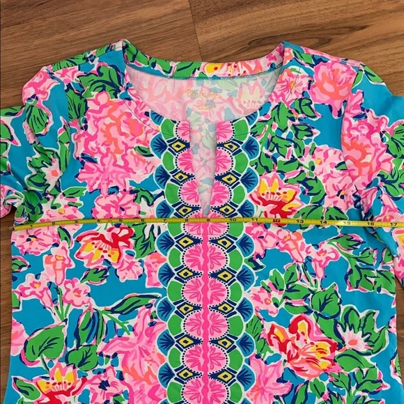 Lilly Pulitzer Pink and Blue Floral Top - Picture 7 of 8